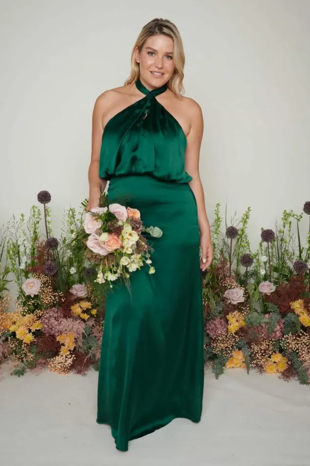 Pretty Lavish Bridesmaid Dresses Sammie Recycled Maxi Bridesmaid Dress Emerald 8211 Women