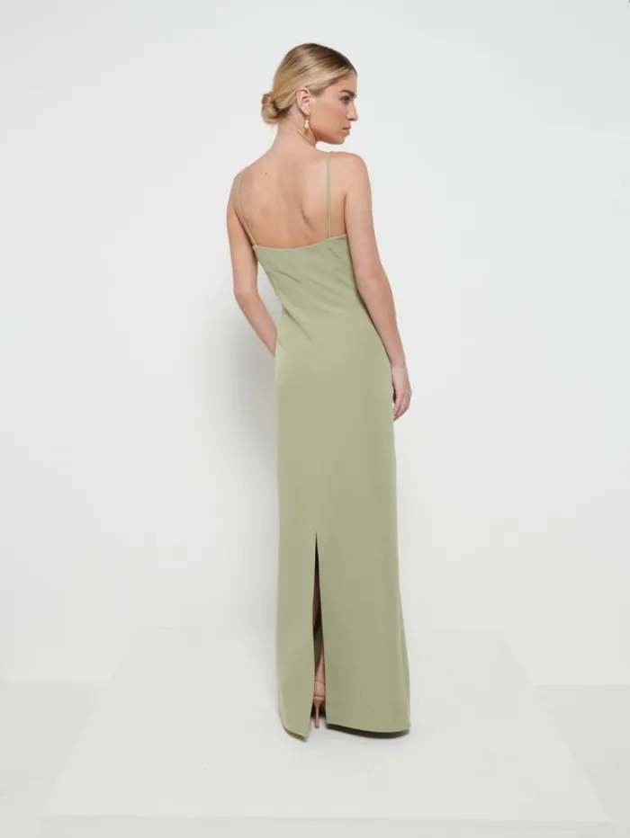 Pretty Lavish Bridesmaid Dresses Tillie VNeck Maxi Bridesmaid Dress Olive 8211 Women