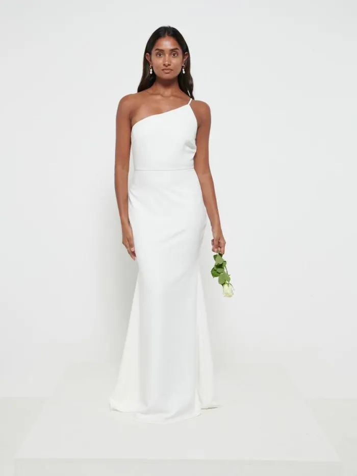 Pretty Lavish Crepe Bridesmaid Dresses Amelia Crepe Maxi Dress Ivory 8211 Women