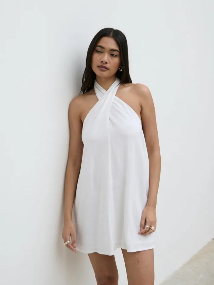 Pretty Lavish Dresses Bronte Shift Mini Dress White 8211 Women