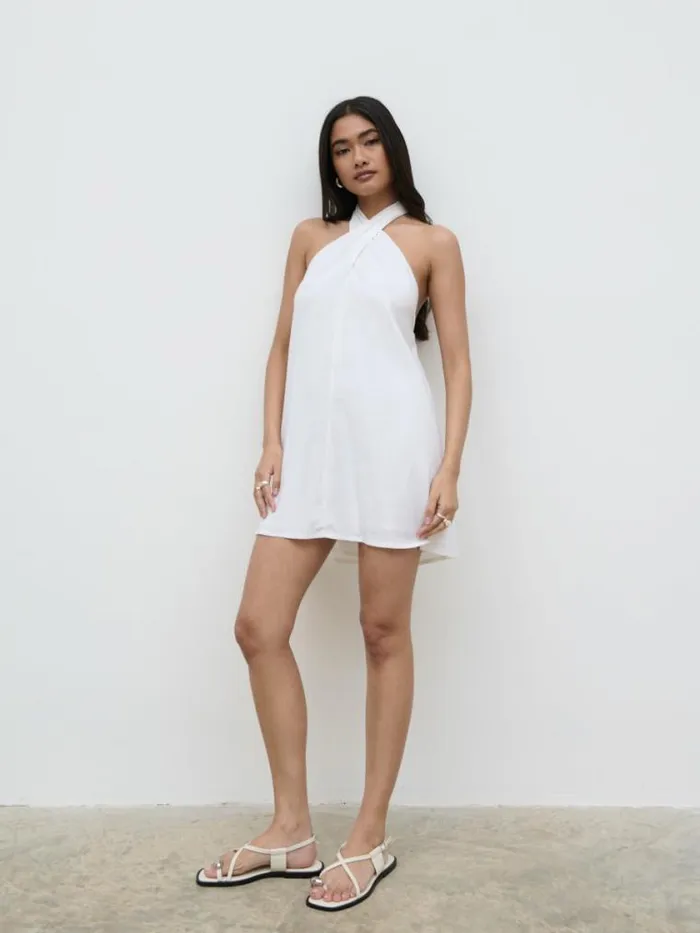 Pretty Lavish Dresses Bronte Shift Mini Dress White 8211 Women