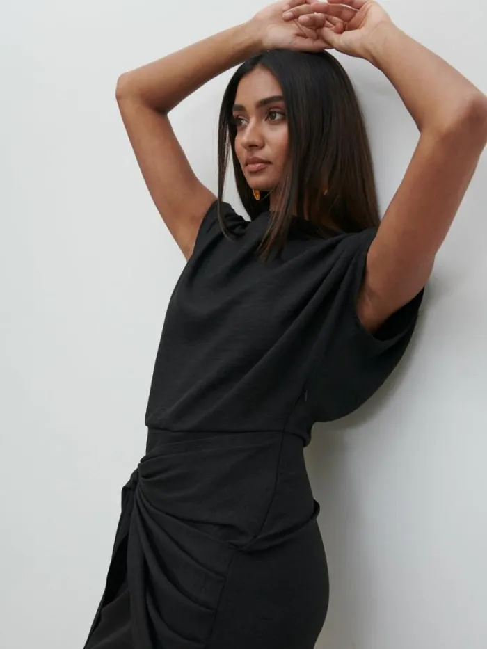Pretty Lavish Dresses Dana Wrap Mini Dress Black 8211 Women