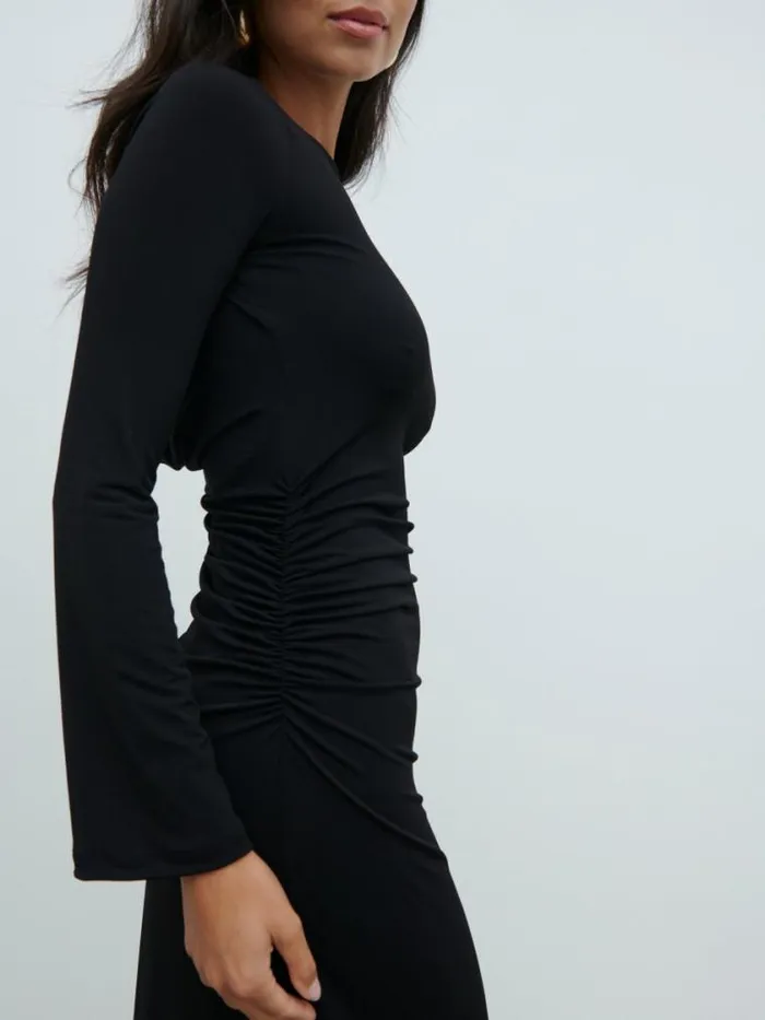 Pretty Lavish Dresses Hadley Cowl Back Jersey Maxi Dress Black 8211 Women