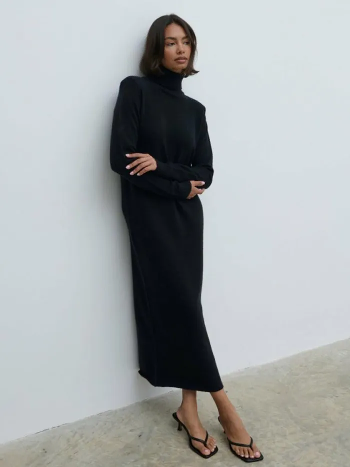 Pretty Lavish Dresses Marleigh Midaxi Knit Dress Black 8211 Women