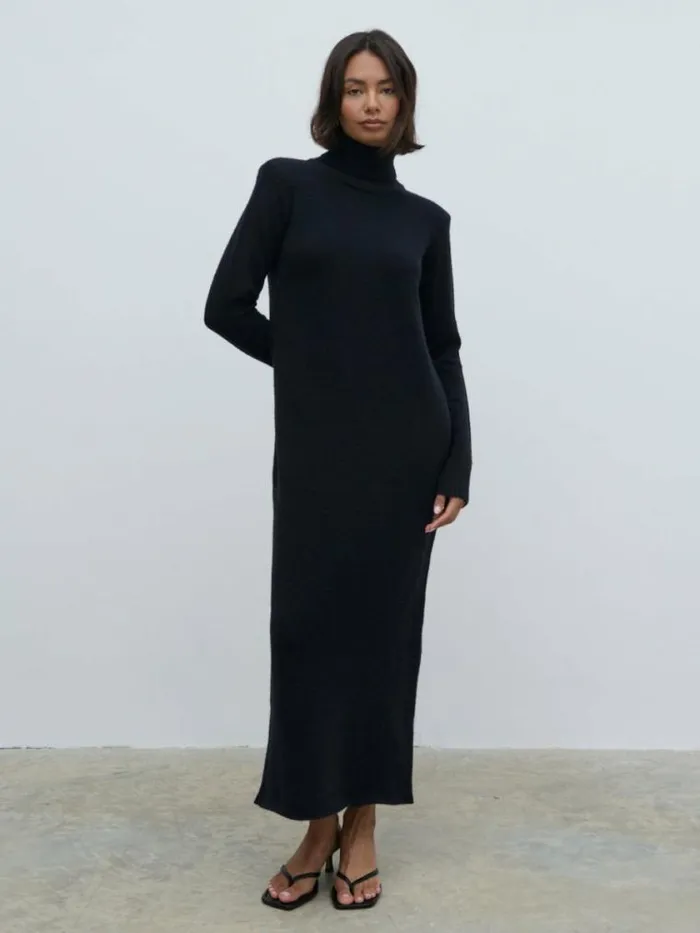 Pretty Lavish Dresses Marleigh Midaxi Knit Dress Black 8211 Women