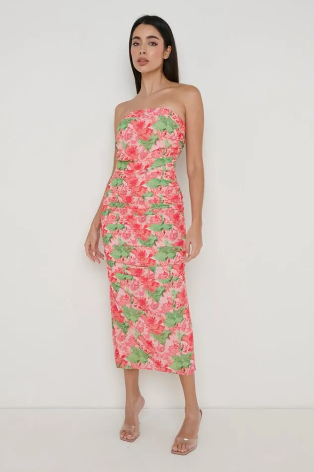 Pretty Lavish Dresses Matilda Ruched Midaxi Dress Patchwork Floral 8211 Women Pretty Lavish Dresses Matilda Ruched Midaxi Dress Patchwork Floral 8211 Women