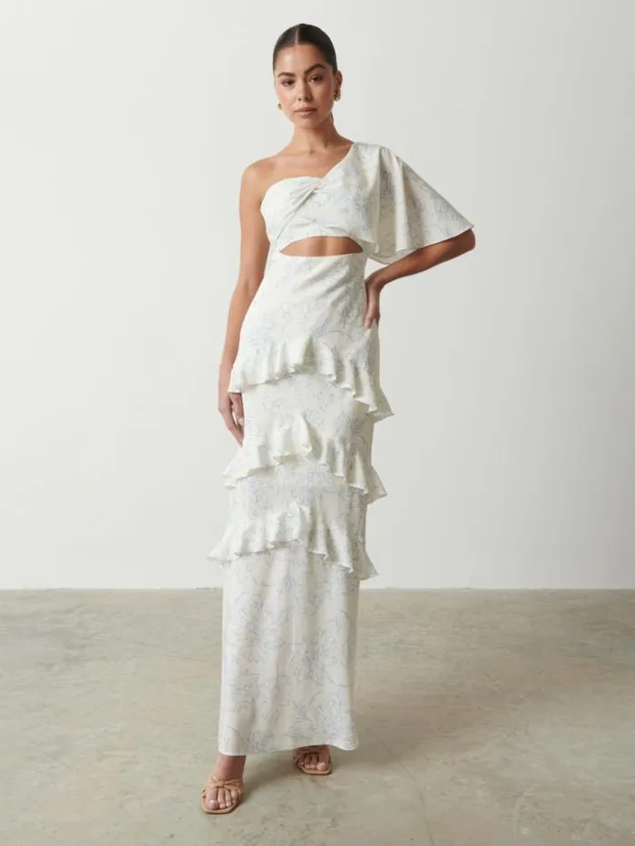 Pretty Lavish Dresses Romilly Printed Maxi Dress Peony Abstract Floral 8211 Women