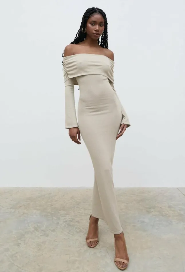 Pretty Lavish Dresses Soreya Glitter Maxi Dress Gold 8211 Women