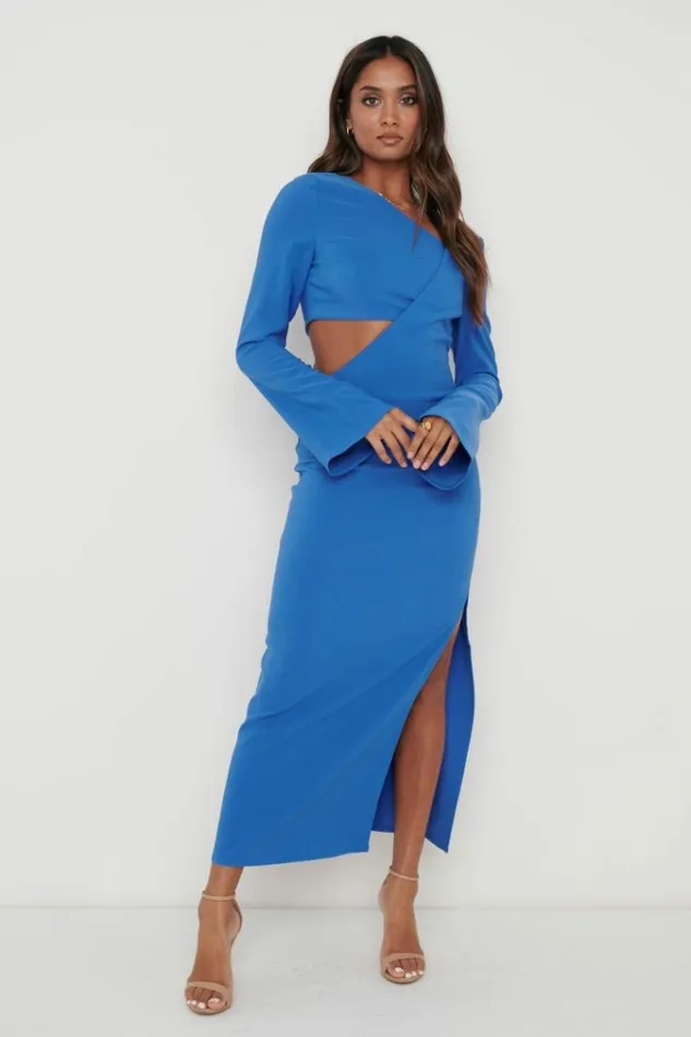 Pretty Lavish Dresses Zariah Cut Out Midaxi Dress Blue 8211 Women