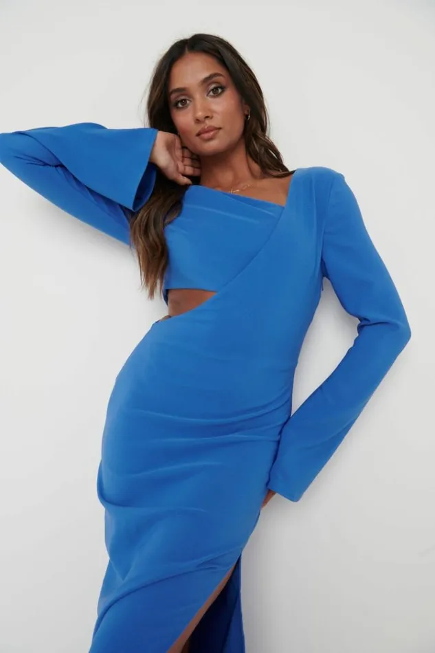 Pretty Lavish Dresses Zariah Cut Out Midaxi Dress Blue 8211 Women