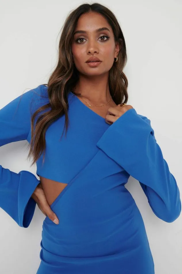 Pretty Lavish Dresses Zariah Cut Out Midaxi Dress Blue 8211 Women