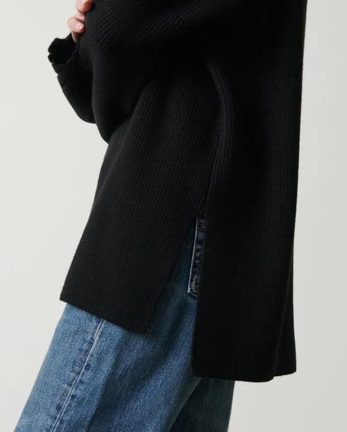 Pretty Lavish Knitwear Amory Grown Neck Knit Jumper Black 8211 Women