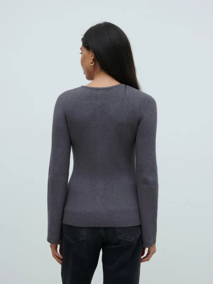 Pretty Lavish Knitwear Shyla Fitted Knit Cardigan Grey 8211 Women