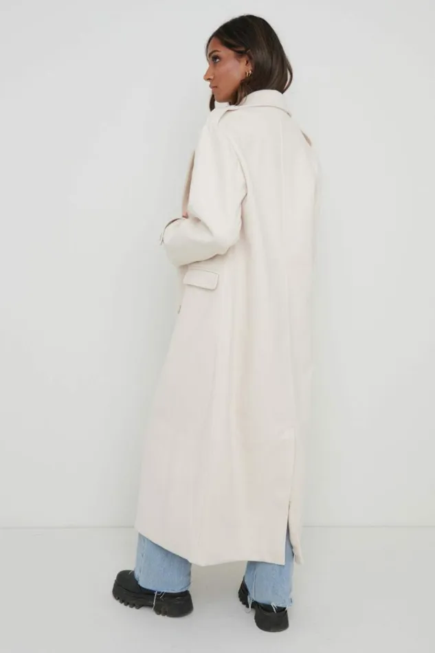 Pretty Lavish Outerwear Harice Oversized Tailored Coat Cream 8211 Women