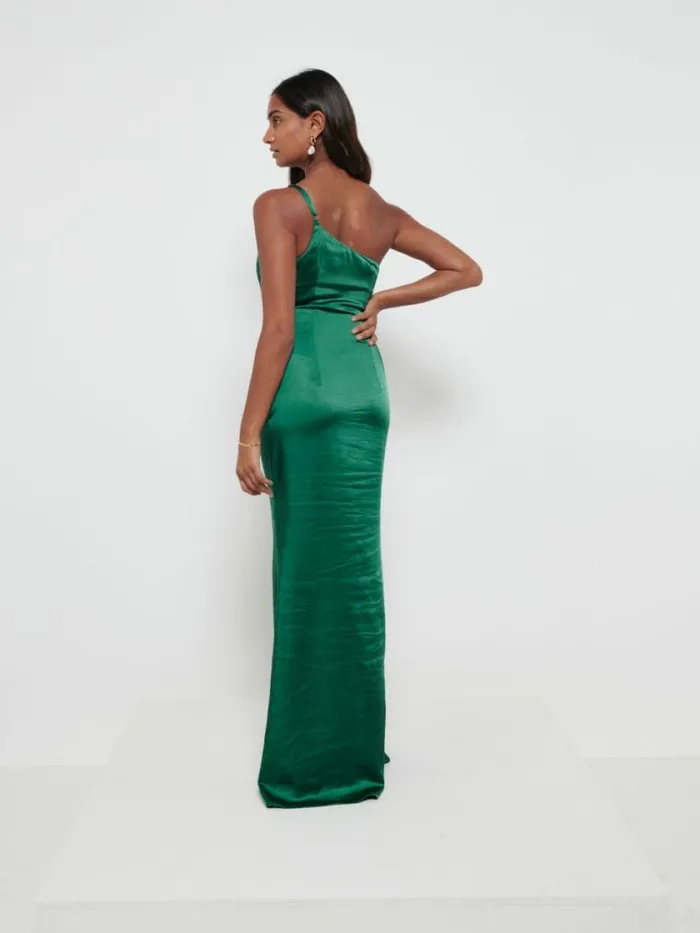 Pretty Lavish Satin Bridesmaid Dresses Amelia Maxi Bridesmaid Dress Emerald 8211 Women