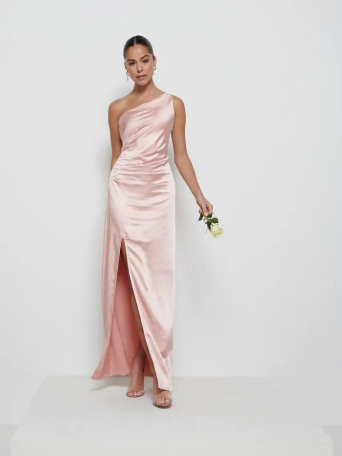 Pretty Lavish Satin Bridesmaid Dresses Amelia Ruched Maxi Bridesmaid Dress Matte True Blush 8211 Women Pretty Lavish Satin Bridesmaid Dresses Amelia Ruched Maxi Bridesmaid Dress Matte True Blush 8211 Women