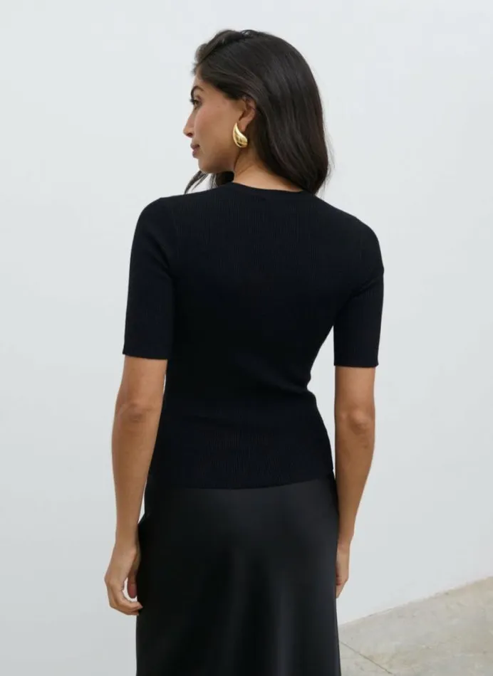 Pretty Lavish Tops Jayla Knit Top Black 8211 Women