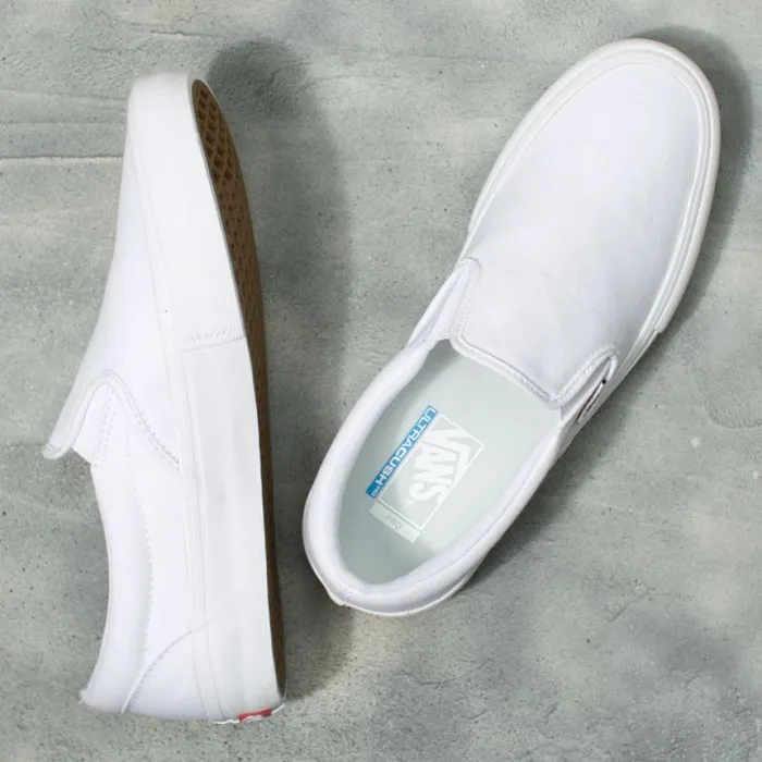 Pro Skate MenWomen Vans SlipOn Pro whitewhite Pro Skate MenWomen Vans SlipOn Pro whitewhite