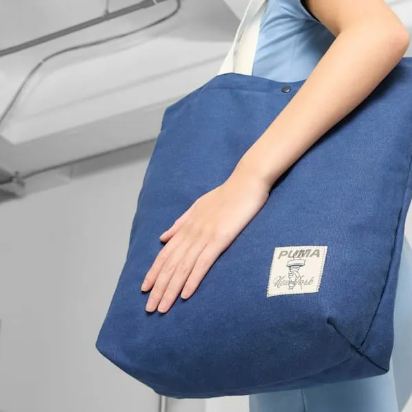 Puma Bags and Backpacks Lafayette Canvas Tote Bag Navy 8211 Women