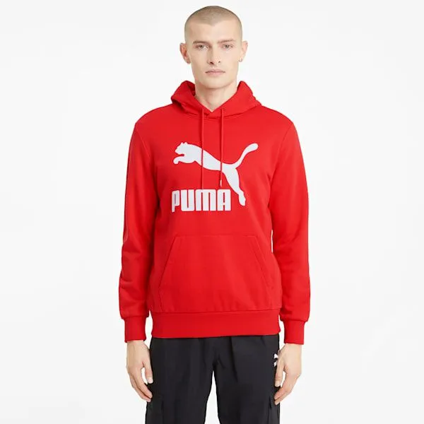 Puma Hoodies and Sweatshirts Classics Logo 039s Hoodie High Risk Red 8211 Men