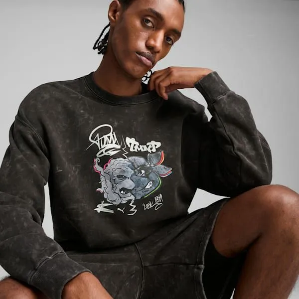 Puma Hoodies and Sweatshirts PUMA X TMNT 039s Relaxed Crew Sweatshirt Puma Black 8211 Men Puma Hoodies and Sweatshirts PUMA X TMNT 039s Relaxed Crew Sweatshirt Puma Black 8211 Men
