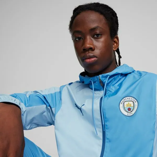 Puma Jackets and Outerwear Manchester City PreMatch 039s Jacket Regal Bluesilver Sky 8211 Men Puma Jackets and Outerwear Manchester City PreMatch 039s Jacket Regal Bluesilver Sky 8211 Men