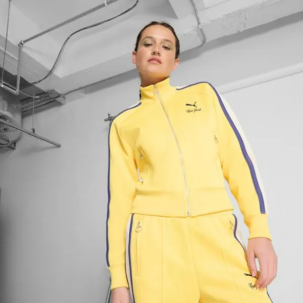 Puma Jackets and Outerwear T7 Bright Lights NYC Flagship 039s Track Jacket Sunny Yellow 8211 Women Puma Jackets and Outerwear T7 Bright Lights NYC Flagship 039s Track Jacket Sunny Yellow 8211 Women