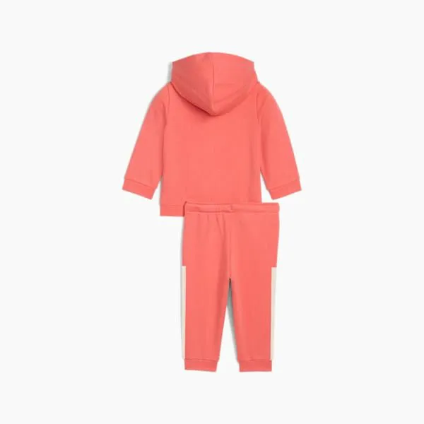 Puma Kids 2Piece Minicats Essentials Block Toddlers039 Hoodie And Pants Set Peach Frost 8211 Kids