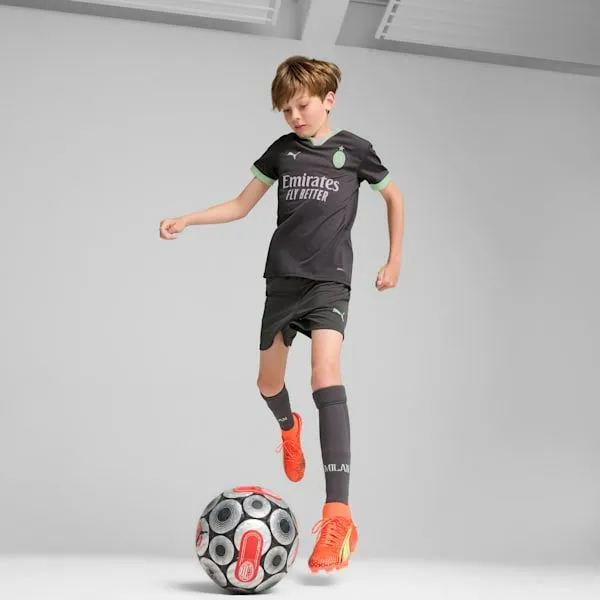 Puma Kids AC Milan 2425 Replica Third Big 039 Soccer Jersey Shadow Grayfresh Mint 8211 Kids Puma Kids AC Milan 2425 Replica Third Big 039 Soccer Jersey Shadow Grayfresh Mint 8211 Kids
