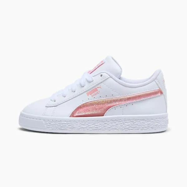 Puma Kids Basket Glitter Little 039 Sneakers Puma Whitepink Fruit 8211 Kids