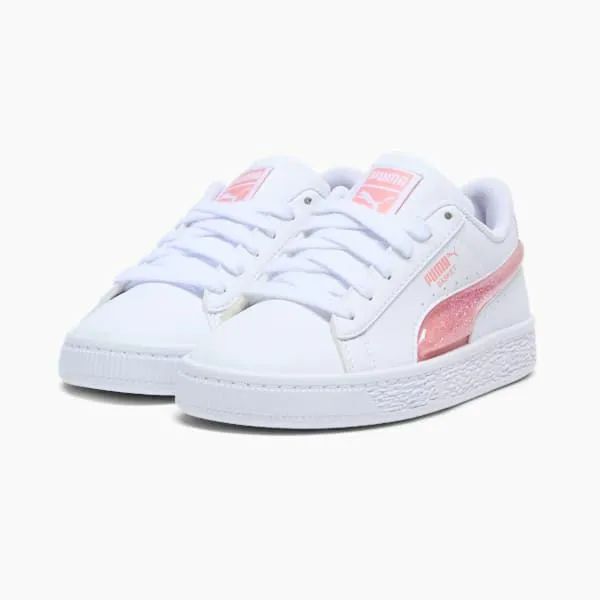 Puma Kids Basket Glitter Little 039 Sneakers Puma Whitepink Fruit 8211 Kids