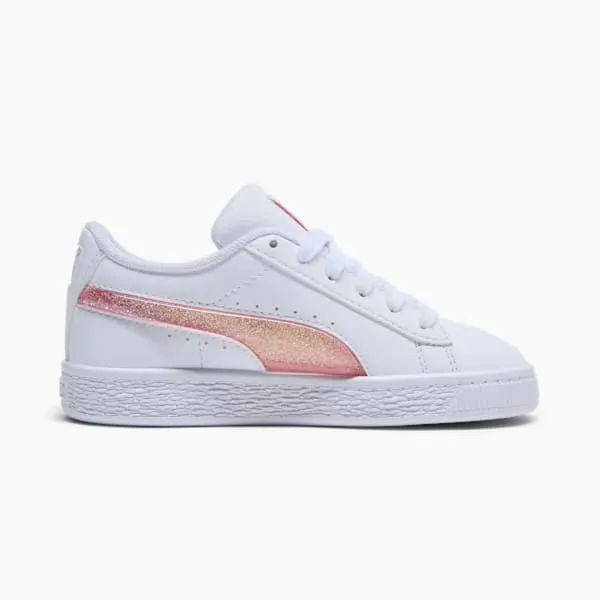 Puma Kids Basket Glitter Little 039 Sneakers Puma Whitepink Fruit 8211 Kids