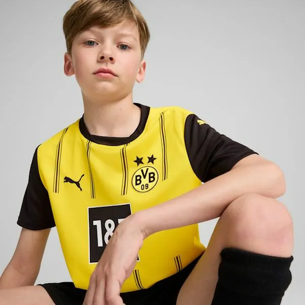 Puma Kids Borussia Dortmund 2425 Replica Home Big 039 Soccer Jersey Faster Yellowpuma Black 8211 Kids Puma Kids Borussia Dortmund 2425 Replica Home Big 039 Soccer Jersey Faster Yellowpuma Black 8211 Kids