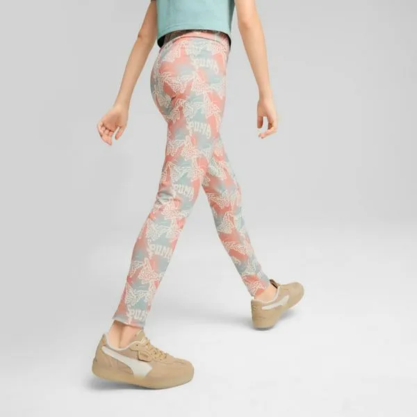 Puma Kids BUTTERFLY VIBE Big 039 High Waise Leggings Modern Mint 8211 Kids