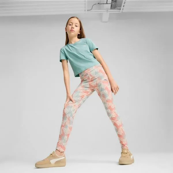 Puma Kids BUTTERFLY VIBE Big 039 High Waise Leggings Modern Mint 8211 Kids