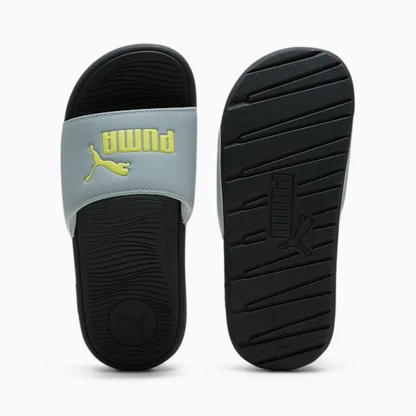 Puma Kids Cool Cat 20 Big 039 Slides Cool Mid Graylime Sheenpuma Black 8211 Kids