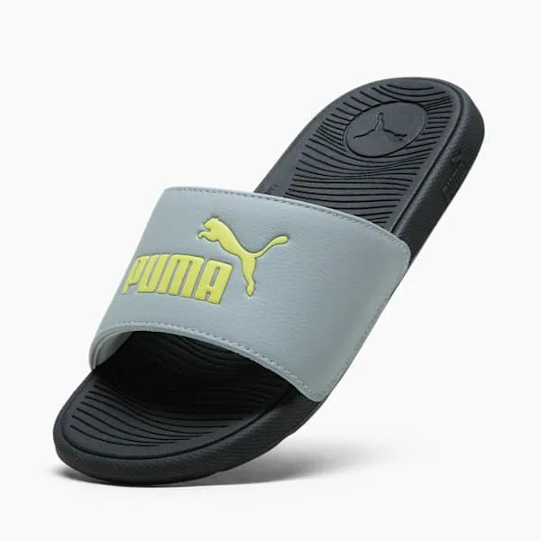 Puma Kids Cool Cat 20 Big 039 Slides Cool Mid Graylime Sheenpuma Black 8211 Kids