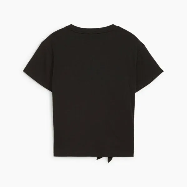 Puma Kids Essentials Logo Big 039 Knotted Tee Puma Blackgold 8211 Kids