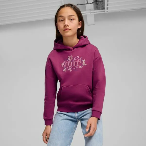 Puma Kids Essentials Starry Safari Big 039 Hoodie Magenta Gleam 8211 Kids