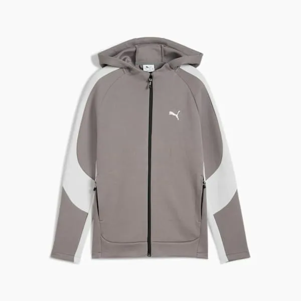 Puma Kids EVOSTRIPE Big 039 FullZip Hoodie Cast Iron 8211 Kids