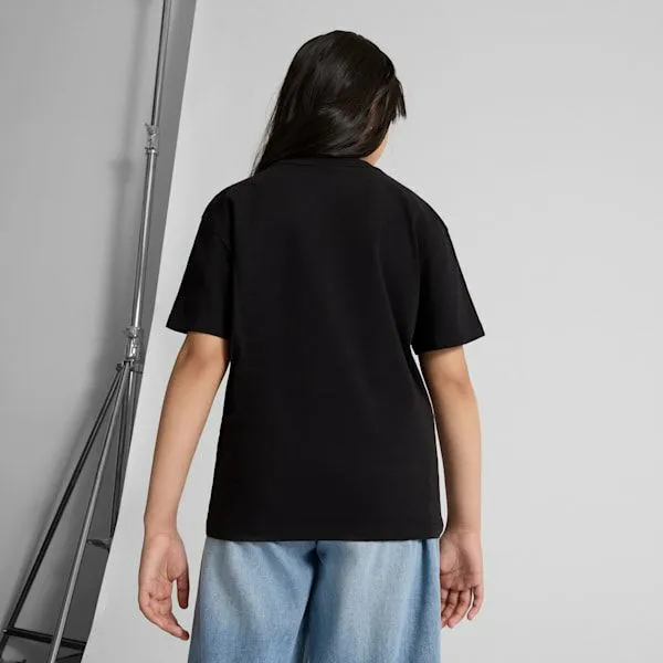 Puma Kids Graphics Big 039 Relaxed Tee Puma Black 8211 Kids