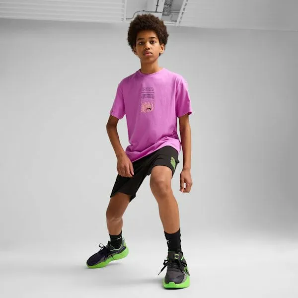 Puma Kids PUMA HOOPS X TMNT Big 039 Relaxed Graphic Tee Wild Berry 8211 Kids Puma Kids PUMA HOOPS X TMNT Big 039 Relaxed Graphic Tee Wild Berry 8211 Kids