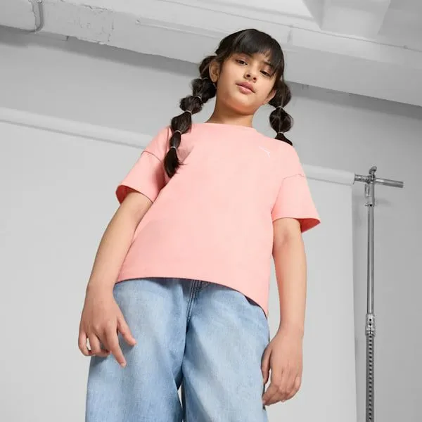 Puma Kids Wardrobe Essentials Big 039 Relaxed Tee Pink Fruit 8211 Kids
