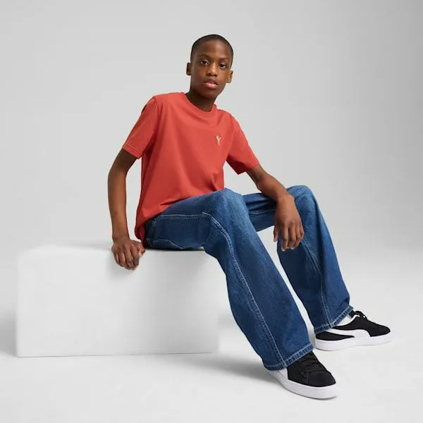 Puma Kids Wardrobe Essentials Big 039 Tee Red Fire 8211 Kids