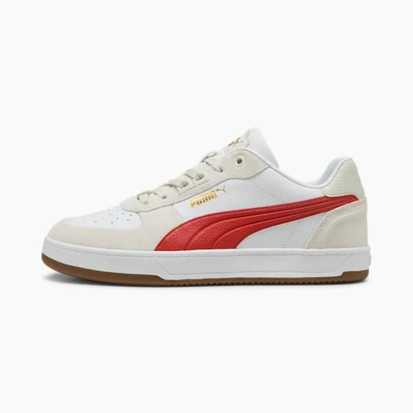 Puma Lifestyle Caven 20 Lux Suede 039s Sneakers Vapor Grayred Firepuma White 8211 Men Puma Lifestyle Caven 20 Lux Suede 039s Sneakers Vapor Grayred Firepuma White 8211 Men
