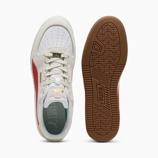 Puma Lifestyle Caven 20 Lux Suede 039s Sneakers Vapor Grayred Firepuma White 8211 Men Puma Lifestyle Caven 20 Lux Suede 039s Sneakers Vapor Grayred Firepuma White 8211 Men