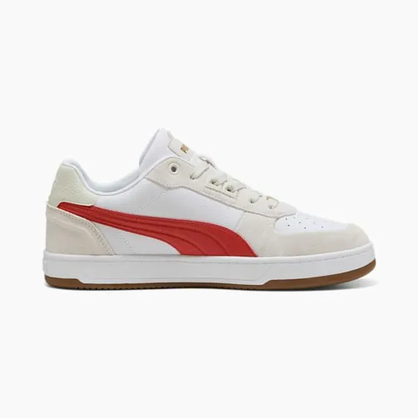 Puma Lifestyle Caven 20 Lux Suede 039s Sneakers Vapor Grayred Firepuma White 8211 Men Puma Lifestyle Caven 20 Lux Suede 039s Sneakers Vapor Grayred Firepuma White 8211 Men