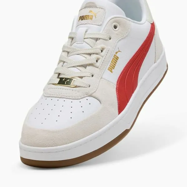Puma Lifestyle Caven 20 Lux Suede 039s Sneakers Vapor Grayred Firepuma White 8211 Men Puma Lifestyle Caven 20 Lux Suede 039s Sneakers Vapor Grayred Firepuma White 8211 Men