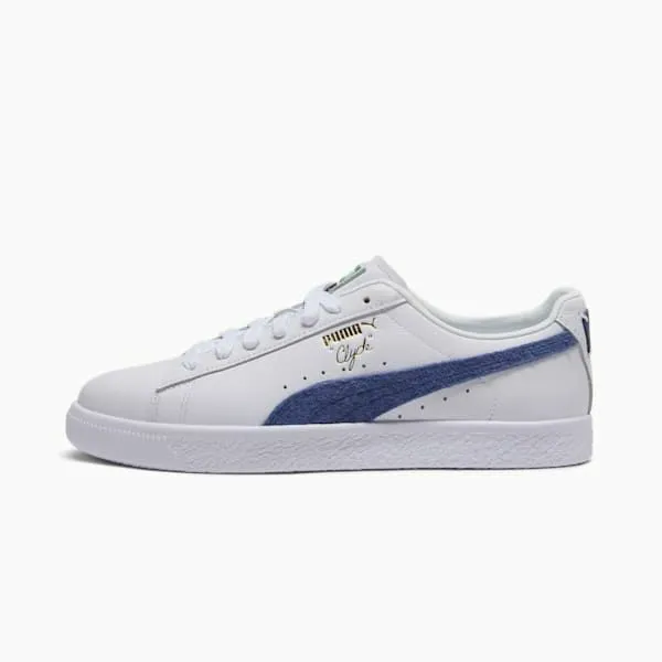 Puma Lifestyle Clyde Base Sneakers Puma Whiteblue Crystalpuma Team Gold 8211 Women Puma Lifestyle Clyde Base Sneakers Puma Whiteblue Crystalpuma Team Gold 8211 Women