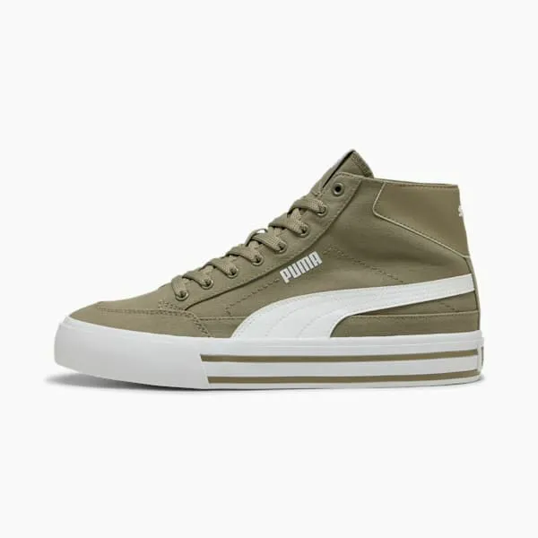 Puma Lifestyle Court Classic Vulcanized Formstrip 039s Mid Top Sneakers Velvet Mosspuma White 8211 Men Puma Lifestyle Court Classic Vulcanized Formstrip 039s Mid Top Sneakers Velvet Mosspuma White 8211 Men
